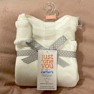 3 Long-Sleeve Newborn Onesies